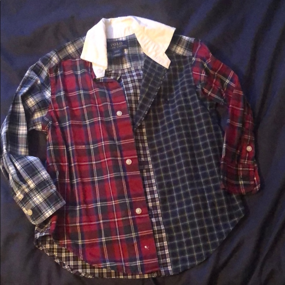 Polo Ralph Lauren Plaid Cotton Poplin Fun Shirt 2T